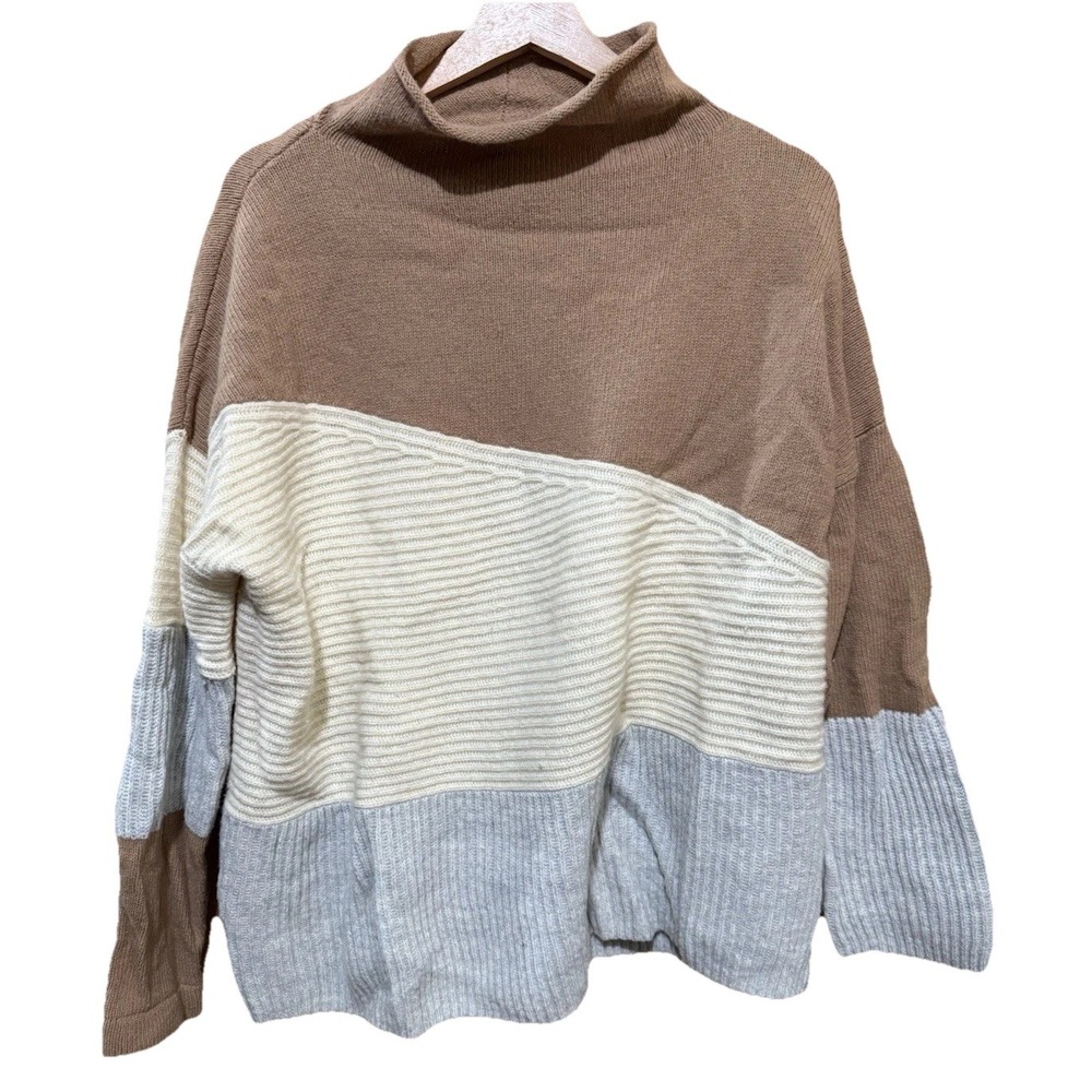 French Connection Patchwork Sweater Large $148 Fu… - image 5